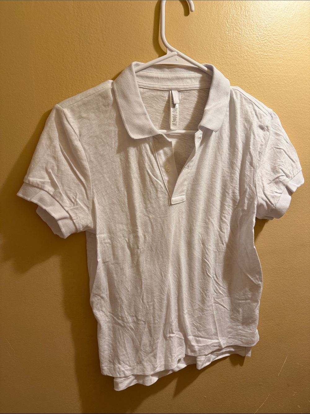 Skims Classic White  Polo Shirt - Lightweight Cotton
